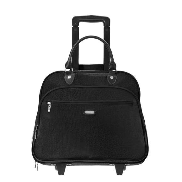 BAGGALLINI - Rolling Tote, Black Cheetah - Picture 5 of 5